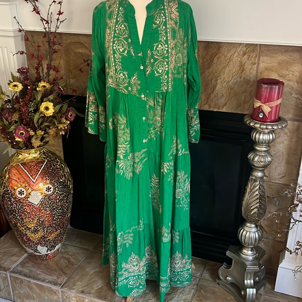 Small and medium, beautiful green dress